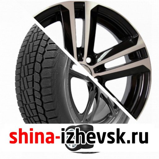 Колесо в сборе Viatti Brina зима (V-521) 175/70 R14 T 84 + NEO 428 5xR14 5×100 ET35 DIA57.1 Глянцевый черный с полированной лицевой частью в Ижевске